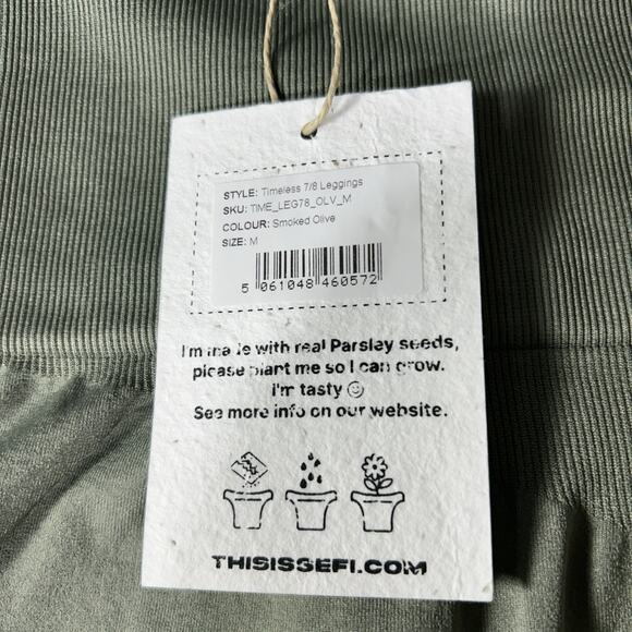SEFI Timeless Leggings 7/8 - Smoked Olive Size Medium Org. $100 - Picture 5 of 11